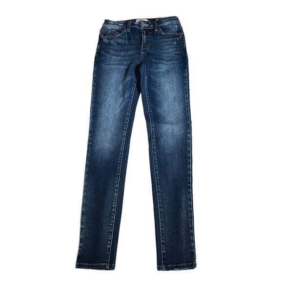 KanCan Signature Mid-rise Skinny Stretch Jeans Womens Size 25 Blue Dark Wash - Picture 1 of 8
